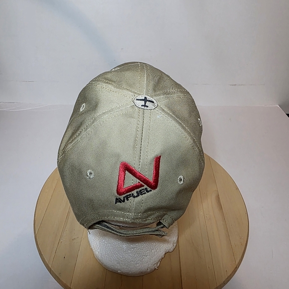 Million Air Hollywood Burbank Strap Back Hat Beige Green Aviation Embroidered - Picture 5 of 6
